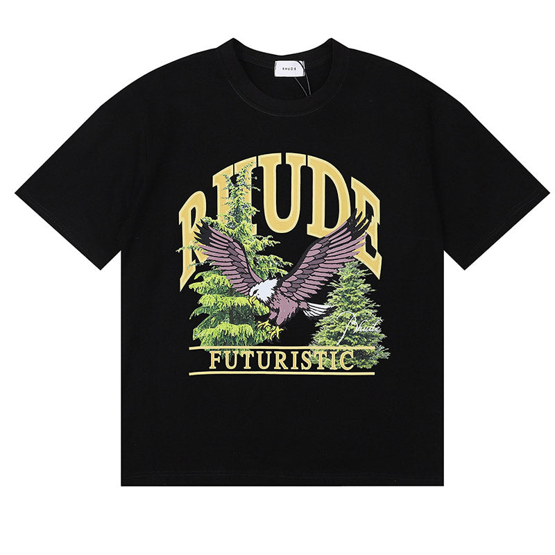 RHUDE Eagle lettering print T-Shirts