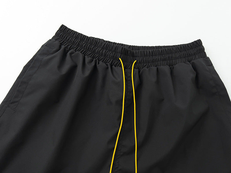 RHUDE track shorts logo embroidered board shorts