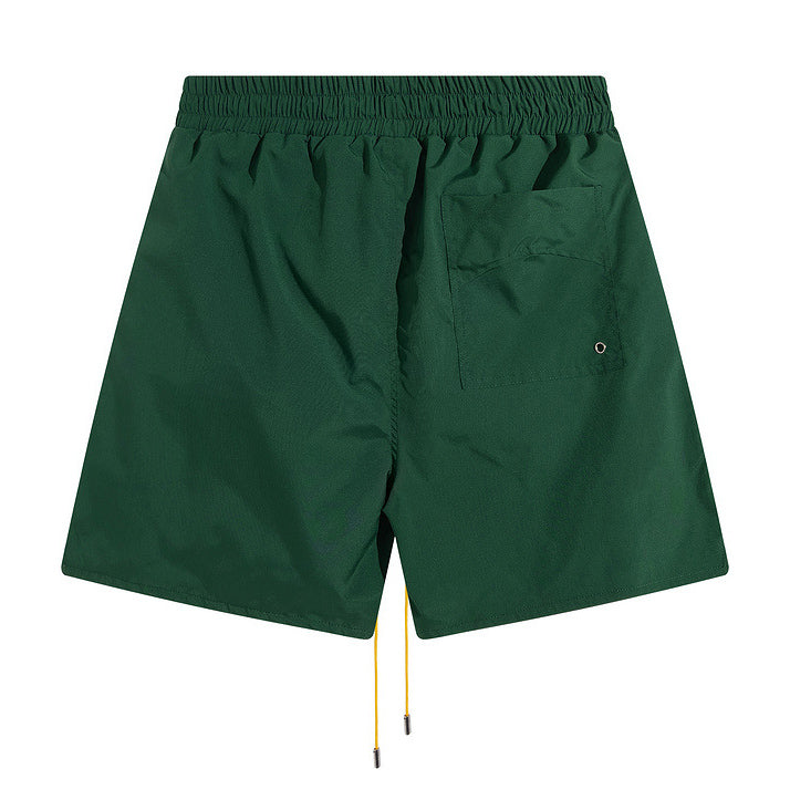 RHUDE track shorts logo embroidered board shorts