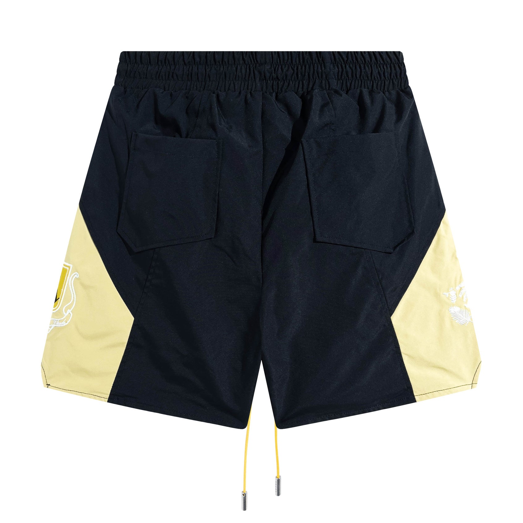 RHUDE Micro Logo Embroidered Colorblock Beach Track Shorts